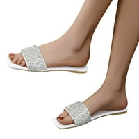 Daznico papuče za žene ženske prozračne čipke za čipke cipele, casual sandale bijele 8.5