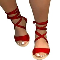 Gladiator Ravne sandale za žene Ljeto plaže cipele Open TOE Ležerna haljina Sandal