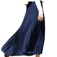 Ženske suknje Ljeto Ležerne prilike Solid naglih elegantnih midi elastičnih struka