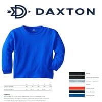 Daxton omladinski klizanje dugih rukava Tee Basic majice, crna majica, velika