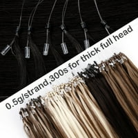 Benehair 0,5g petlja proširenja za kosu Micro prsten Easy Rus Remy Human Hair Line MicroTube Micro Beans Links Frizure Smeđa