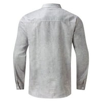 Muška bluza vrhovi plus veličina Ne-pozicioniranje gumb za ispis niz rever s dugim rukavima Cardigan