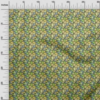 Onuoone Georgette viskoza Žuta tkanina Geometrijska DIY odjeća za preciziranje tkanine Print tkanina