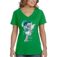Xtrafly Odjeća za ženska spiralna bajka sprite pixie elf fantasy V-izrez majica