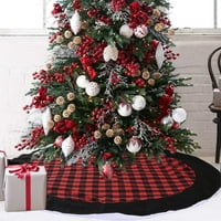 Verpetridure božićni materijal Crvena i crna plaćena suknja Velvet Tree Plaid