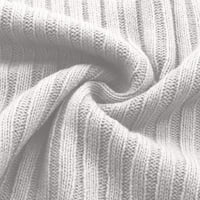 Ženski džemper za turtleneck Srednja duljina labava pulover dugih rukava u boji dugih rukava Pletena