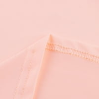 Ženski ljetni vrhovi kratki rukav čvrsta blusa casual ženske majice Halter ružičasti m
