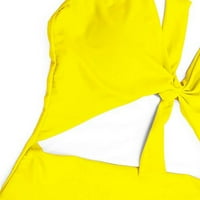 Žene Bikini Set Fashion Spaghetti remen za kravata prednje rezano izrezanje Kupaći kupaći kostim