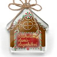 Ornament tiskan jednostran sretan Božić u Cherokee iz SAD-a Božić Neonblond