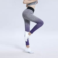 Ženske joge hlače yoga visoko fitnes casual trkačke tajice tanki struk šive gradijentne tajice hlače