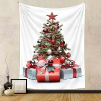 Sdjma akvarel veseli božićna tapiserija Xmas Tree Wall Viseća umjetnost za pokrivač Početna Oglada Spavaća