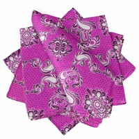 Soimoi Pink Japan Crepe Satin Tkanina Geometrijska i Paisley Damask Odštampana tkanina