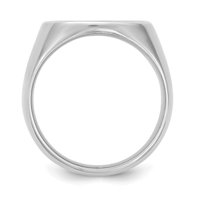 Čvrsti sterling srebrni okrugli gravični monogram Signet prsten za prsten veličine 9