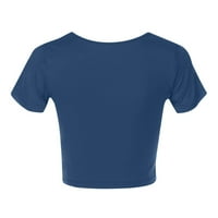 Žene T košulje Ležerne prilike Slatki kratki rukav Slatki usjevi Basic Crewneck Slim Fit Womens Tshirts