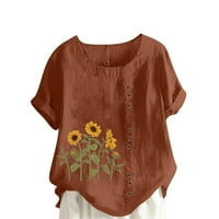 Ljetne majice kava žene poklon za kćer ženske ljetne prevelike casual okruglih vrata s kratkim rukavima