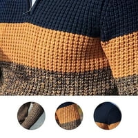 Muškarci Jesen Zimski pulover Jumper dugi rukav V izrez Boja blok Pleteni džemper