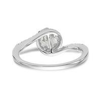 CT. Prirodni dijamantni stil prstena za modernog modskog prstena 10k bijelo zlato