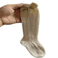 Fanvereka koljena High Socks Girl Crotchet izdubljeni Bowknot Tube Čarape