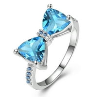 Toyella prsten Fuchsia cirkon zvona boja dijamantna modna evropska i američka nakit bijela veličina7