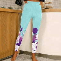 Ženske gamaše šareno cvijeće leptir Print casual modne uske sportske joge hlače