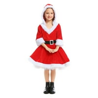 Honeeladyy dečje djevojke zimske božićne oblačenje princeze plišane haljine Party performanse odjeću