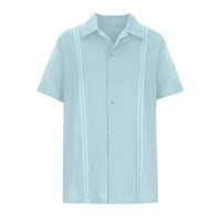 Amidoa Muške majice Ležerne moderske pamučne majice kratkih rukava Redovna fit Solid Color Formalno