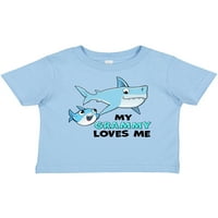 Inktastic moj grammy me voli slatkih morskih pasa poklon baby boy ili majica za bebe