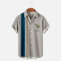 Velike i visoke muške majice kratki rukavi za čišćenje muških ljetnih modnih havajskih majica kratkih