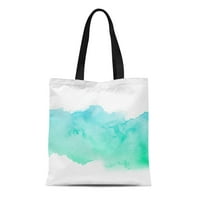 Platno tota torba Plava akvarel apstraktna akvataktorna ploča na ručnoj boji na ružičastoj ploči za višekratnu upotrebu na ramena namirnica Torbe za torbe za torbe