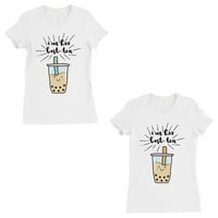Boba mlijeko Best-Tea slatka BFF odgovarajuće košulje Ženske bijele majice