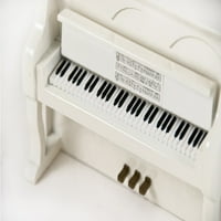 Minijaturna napomena Muzikal Hi-sjaj bijeli uspravni klavir sa klupom -. Dođi, svi verni