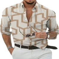Glonme muns vrhovi rever vrat Ljetne košulje dolje za bluzu Muškarci Men Comfy Tee Prozračna majica