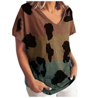 Tuphregyow ženske košulje Summer Loobroj Pulover Y2K Odjeća Gradient Grafikon Tee Casual BluZA Plus