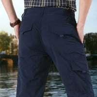 Simplmasygeni muške čišćenje tereta ljetne hlače široke noge teretni hlače modni casual tanak više džepne