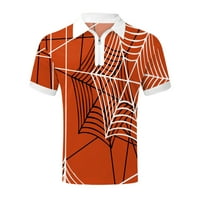 Muškarci Ljetne geometrijske grafičke modne otiske polo majice Ogrlica sa zatvaračem Zipper polo majice