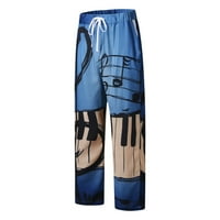 Sayhi muns modni casual tiskani posteljina džepa čipkaste hlače velike veličine Hlače Ležerni klizanje