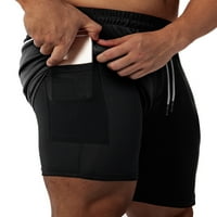Muškarci 2-utorka trening Bodybuilding Ljetne kratke hlače Workout Fitness Gym Kratke hlače sa džepom