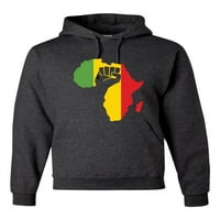 Divlji Bobby Afrika podignuta fist crni ponos unise grafički dukserice, heather crna, mala