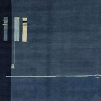 Ahgly Company Indoreni pravokutnik Sažetak Duboko more Plavi apstraktni prostirke, 5 '7'
