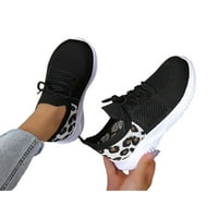 Zodanni dame atletske cipele mrežaste tenisice čipke Up up up trčanje obuće stanovi fitness modni leopard