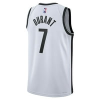 Unise Nike Kevin Durant White Brooklyn Nets Swingman Jersey - Edition Udruženja