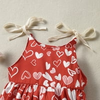 B91XZ Baby Bodysuit djevojke Valentinovo bez rukava bez rukava od ispisane odjeće za Rodper BodySuits