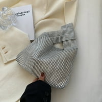 Yucurem Glitter Sequins Rhinestone torbe, dvostruki kaiševi za nošenje dizajnerskih kvačila za vjenčanje