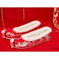 ROTOSW Women Hanfu cipele Tradicionalni stanovi sa vezene svadbene cipele Crveni kineski stil vjenčana