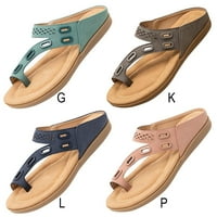 Novo stil dame kopča Set-noe Dame Sandals Flat-dno udobne sandale i papuče meke masaže dame s ravnim