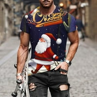 Majice za muškarce Muškarci Jesen Zimski casual s kratkim rukavima Božićni 3D tiskani T majica Modna