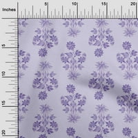 Onuone pamučne kambričke srednje ljubičaste tkanine akvarel cvjetni šivaći zanatske projekte Tkanini
