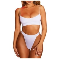 Hesxuno kupaći kostimi Bikini Žene Ljetni modni ispisani čvrsti spremnik Seksi dvodijelni kućni kostimi