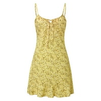 Haljine za žene Novo ženske modne floralne špagete kaiš mini haljina Ljetna casual haljina ženske vrhove