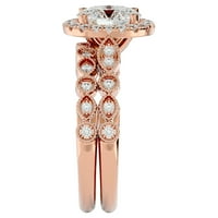 Superjeweler Carat ovalni oblik Moissite Prodavači set u karatu ružičasto zlato za žene